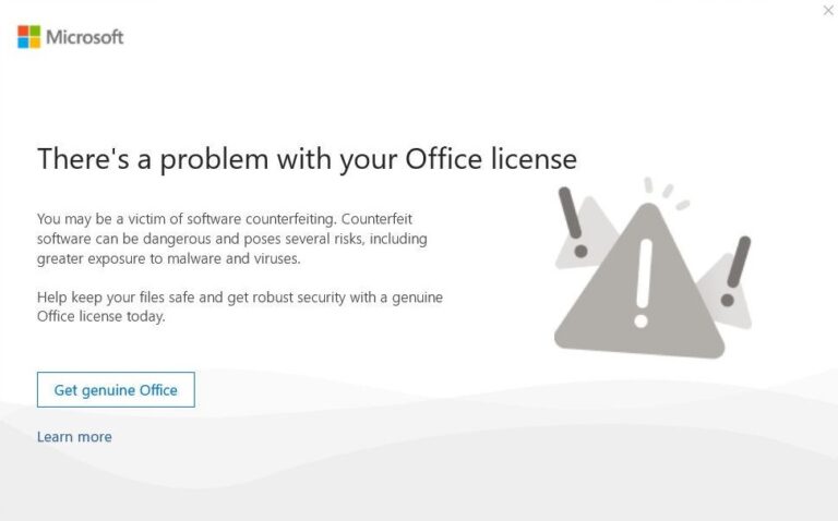 How To Resolve There S A Problem With Your Office License On Windows