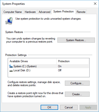 Emerging issue 70008 - Perform System Restore - Step 2