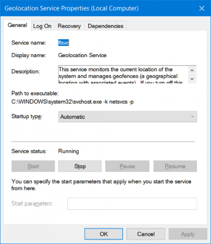 Try using the Windows Service Manager