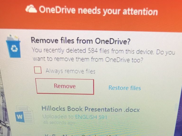 Fix OneDrive Automatically Deleting Files from Folder IR