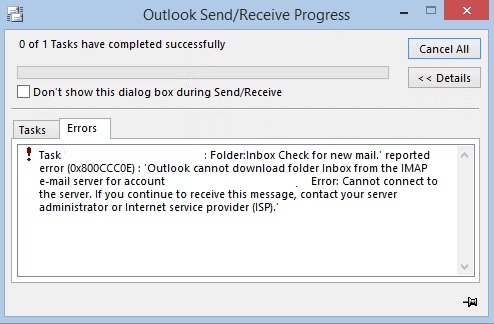 Jak naprawić błąd programu Outlook 0x800CCC0E w systemie Windows 10?