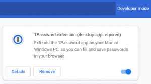 chrome 1password extension not working