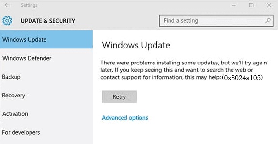 How to Solve 'There were some problems installing updates (0x8024a105 ...